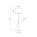 Lampa podłogowa UMBERTO nowoczesna E27  Złoty - klosz abażur 16035 TK Lighting