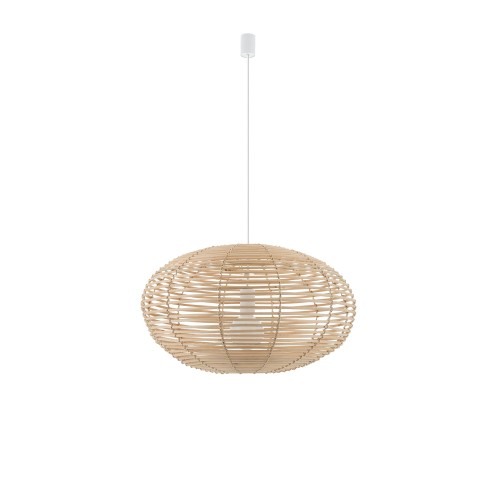 Lampa wisząca RATTAN M klosz w kolorze naturalnego drewna 11154 Nowodvorski