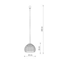 Lampa wisząca BOHO M Rattanowy klosz 11151 Nowodvorski