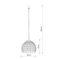 Lampa wisząca BOHO L Rattanowy klosz 11152 Nowodvorski
