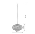 Lampa wisząca RATTAN M klosz w kolorze naturalnego drewna 11154 Nowodvorski