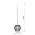 Lampa wisząca HAITI S Czarny klosz 11166 Nowodvorski