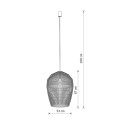 Lampa wisząca HAITI L Czarny klosz 11168 Nowodvorski