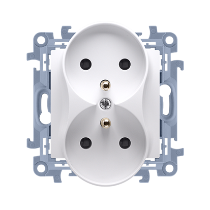 Gniazdo podwójne z uziemieniem białe 230V CGZ2M.01/11 Simon10