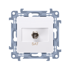 Gniazdo antenowe TV typ "F" białe CASF1.01/11 Simon10