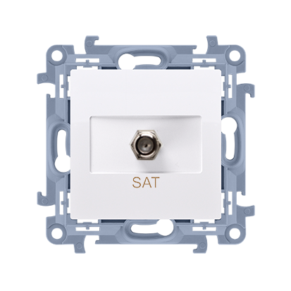 Gniazdo antenowe TV typ "F" białe CASF1.01/11 Simon10