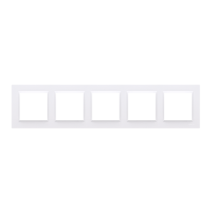 Ramka 5-krotna pięciokrotna biała pion/poziom uniwersalna CR5/11 Simon10