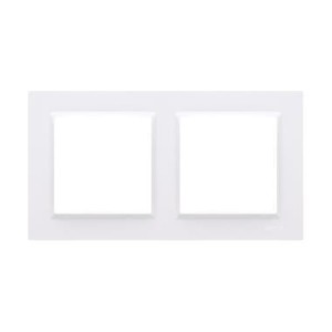 Ramka 2-krotna podwójna biała pion/poziom uniwersalna CR2/11 Simon10