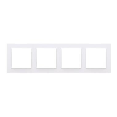 Ramka 4-krotna poczwórna biała pion/poziom uniwersalna CR4/11 Simon10