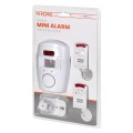 Bezprzewodowy mini alarm z syreną na baterie + 2 piloty AS-1 Orno 