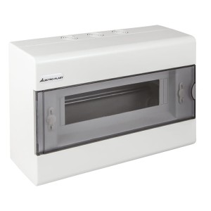 Rozdzielnia rozdzielnica natynkowa 12 modułów drzwi dymione tworzywo SRN-12