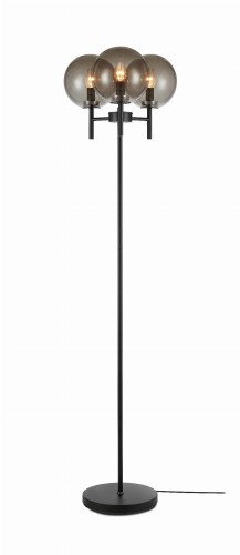 Lampa podłogowa CROWN 3L 107947 czarny/przydymiony Markslojd
