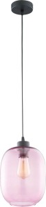 Lampa wisząca 1PŁ ELIO z różowym kloszem ze szkła TK Lighting