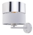 Kinkiet HILTON SILVER biało-srebrny z włącznikiem na podstawie TK Lighting