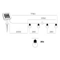Girlanda solarna SOLAR 20 LED STARLIGHT barwa ciepła IP44 Kobi