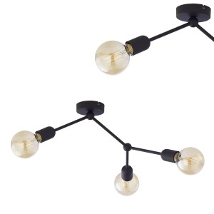 Lampa sufitowa FANTASY czarna industrialna bez kloszy TK Lighting