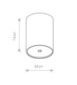 Puszka biała 1 x 40W  CAMELEON CANOPY E WHITE 8551 Nowodvorski Lighting