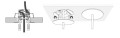 Puszka czarna wpuszczana 1 x 40W CAMELEON CANOPY F BLACK 8547 Nowodvorski Lighting