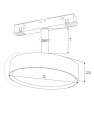 Maxlight M0014N Reflektor Magnetyczny  System On/Off 11,5W 855LM 3000K