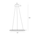 Maxlight P0493 Lampa Wisząca Queen Ø 50 Cm Złoto Szczotkowane