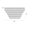 Maxlight Monaco C0224 Plafon Złoty Ø 80 cm