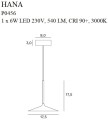 Maxlight Hana P0456 Lampa Wisząca Czarna