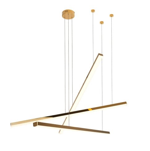 Maxlight Trio 3 P0426D Lampa Wisząca Ściemnialna Złota