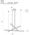 Maxlight Trio 3 P0426D Lampa Wisząca Ściemnialna Złota
