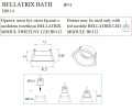 Maxlight Bellatrix  H0114 Oprawa Wpustowa Bath Czarna IP54- Bez Modułu Świetlnego Led H0112