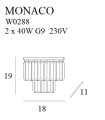 Maxlight Monaco W0288 Kinkiet Złoty
