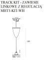 Maxlight Zawiesie Linkowe Z Uchwytem 2m Białe  MHT1-KIT-WH