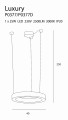 Maxlight Luxury P0377D Lampa Wisząca Ściemnialna Złota