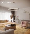 Maxlight Luxury P0370D Lampa Wisząca Złota Duża Ściemnialna
