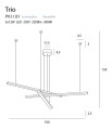 Maxlight Trio P0311D Lampa Wisząca Ściemnialna Czarna