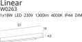 Maxlight Linear W0263 Kinkiet Biały IP44 Dim