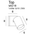 Maxlight Top 1 W0218 Kinkiet Biały