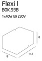 Maxlight Flexi 1 BOK.93B Kinkiet