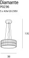 Maxlight Diamante P0236 Lampa Wisząca Mała