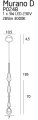 Maxlight Murano D P0248 Lampa Wisząca Chrom