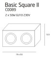Maxlight Basic Square II BK C0089 Plafon Czarny