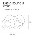 Maxlight Basic Round II BK C0086 Plafon Czarny