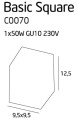 Maxlight Basic Square White C0070 Plafon Biały