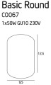 Maxlight  Basic Round White C0067 Plafon Biały
