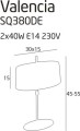 Maxlight Valencia SQ380DE/W Lampa Biurkowa Ecrue