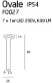 Maxlight Ovale F0027 Lampa Zewnętrzna Mała IP54