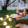 Girlanda ogrodowa mleczne duże kule LED 10x0.8W IP67 hermetyczna