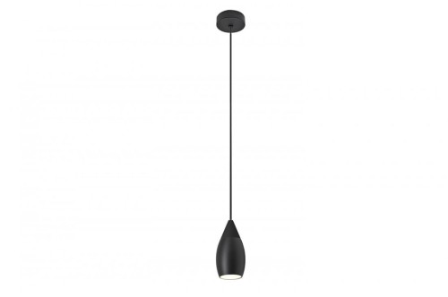 Lampa wisząca TENTRO czarna z kloszem w kształcie łezki i wbudowanym LED 7W Azzardo