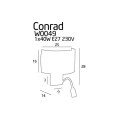 Kinkiet Conrad W0049 Maxlight E27+LED - wyprzedaż