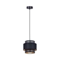 Lampa wisząca klasyczna AMOS z czarno-złotym abażurem K-5280 Kaja Lighting