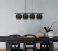 Lampa wisząca czarna, listwa nad podłużny stół z serii AMOS K-5283 Kaja Lighting